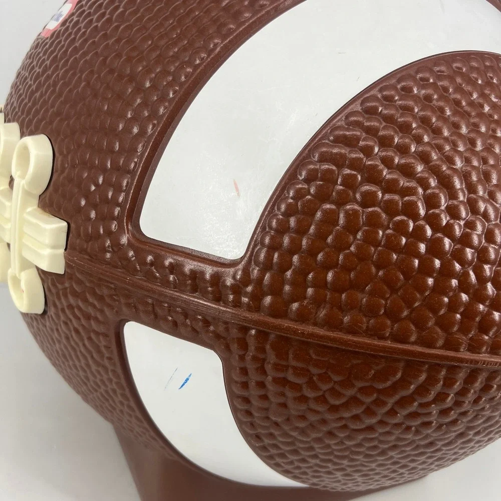 Little Tikes Football Toy Chest Storage Bin Brown Vintage Sports Kids Playroom